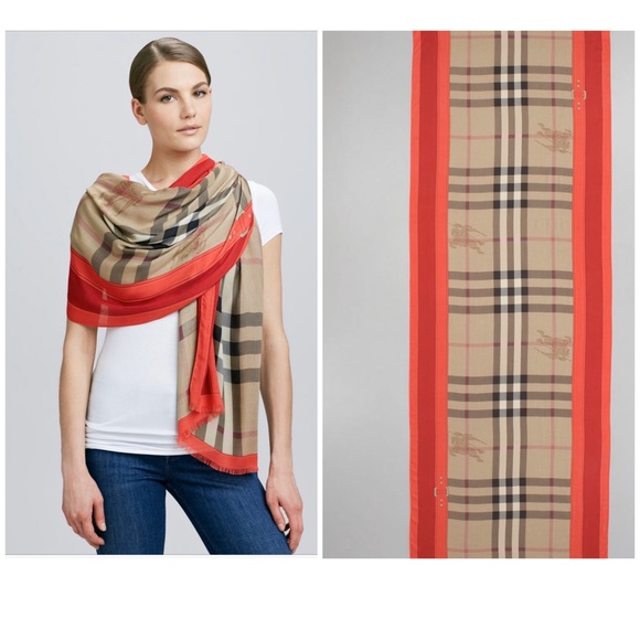 NWT Authentic Burberry Vintage Check Scarf - Picture 1 of 11
